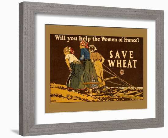 Save Wheat-Edward Penfield-Framed Art Print