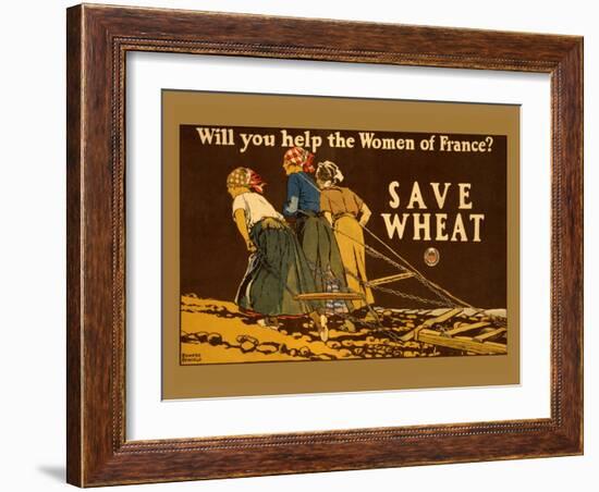 Save Wheat-Edward Penfield-Framed Art Print