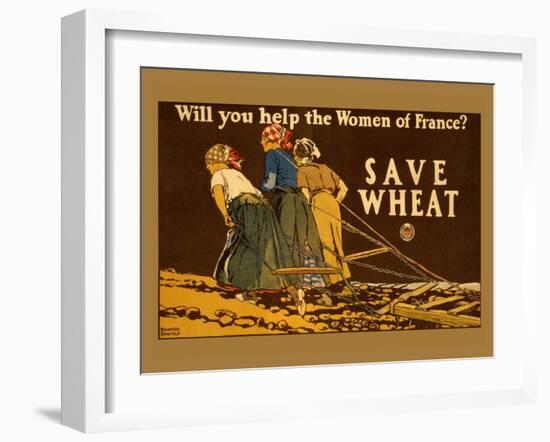 Save Wheat-Edward Penfield-Framed Art Print