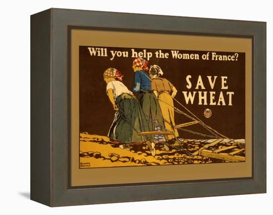 Save Wheat-Edward Penfield-Framed Stretched Canvas