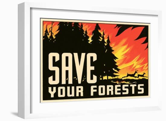 Save Your Forests Poster-null-Framed Giclee Print