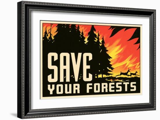 Save Your Forests Poster-null-Framed Giclee Print