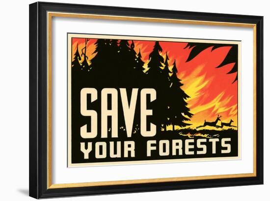 Save Your Forests Poster-null-Framed Giclee Print