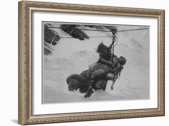 Saved, 1889 (Etching)-Winslow Homer-Framed Giclee Print