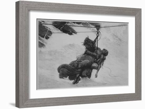 Saved, 1889 (Etching)-Winslow Homer-Framed Giclee Print