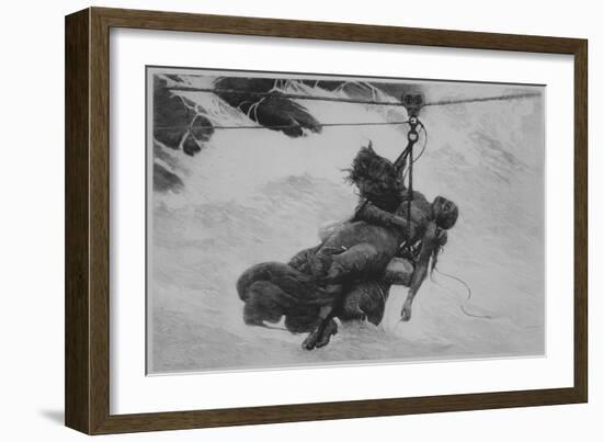 Saved, 1889 (Etching)-Winslow Homer-Framed Giclee Print