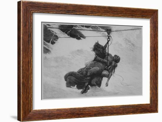 Saved, 1889 (Etching)-Winslow Homer-Framed Giclee Print