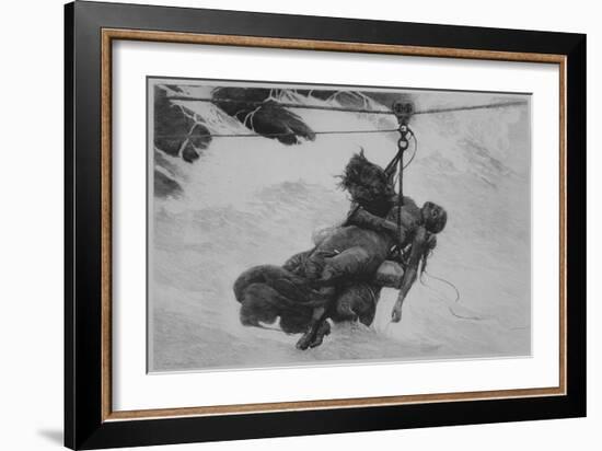 Saved, 1889 (Etching)-Winslow Homer-Framed Giclee Print