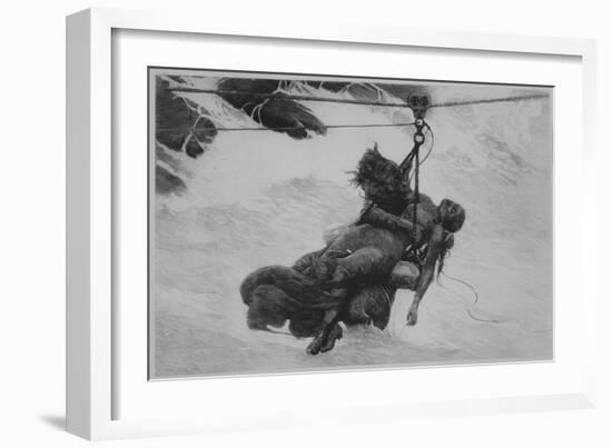 Saved, 1889 (Etching)-Winslow Homer-Framed Giclee Print