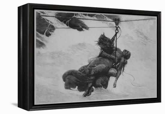 Saved, 1889 (Etching)-Winslow Homer-Framed Premier Image Canvas