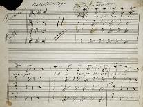Autograph Sheet Music of the Masses, 1869-Saverio Mercadante-Framed Giclee Print