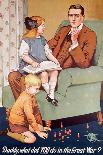 Daddy, What Did YOU Do in the Great War ?' a Patriotic Poster Depicting a Father and Is Family-Savile Lumley-Framed Premier Image Canvas