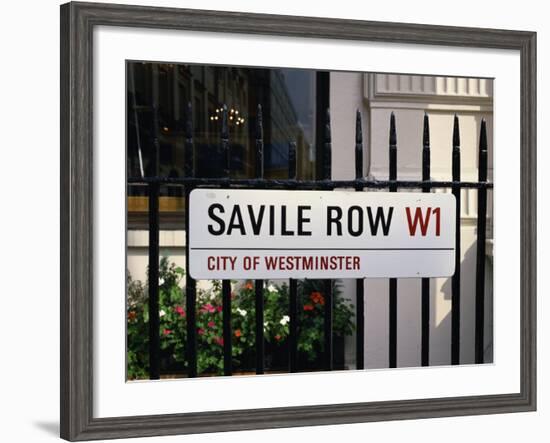 Savile Road, Street Sign, London, England, United Kingdom, Europe-Rawlings Walter-Framed Photographic Print