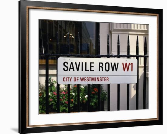 Savile Road, Street Sign, London, England, United Kingdom, Europe-Rawlings Walter-Framed Photographic Print