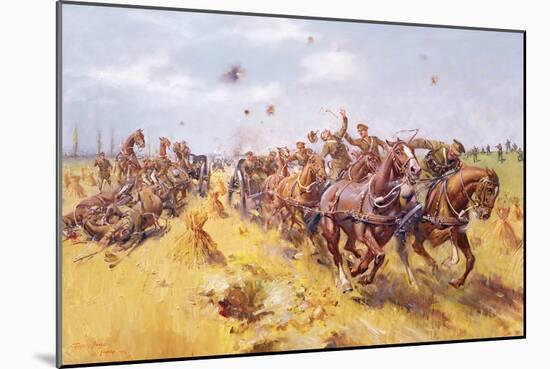 Saving the Guns at Le Cateau, 1969-Terence Cuneo-Mounted Giclee Print