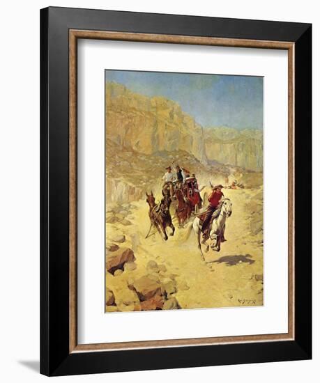 Saving the Mail-Charles Shreyvogel-Framed Art Print