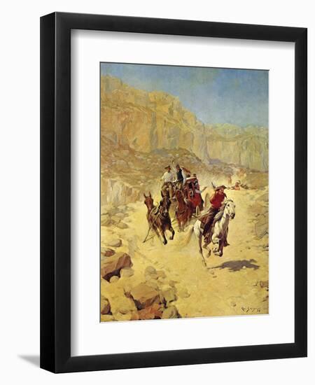 Saving the Mail-Charles Shreyvogel-Framed Art Print