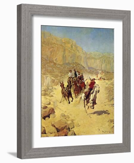 Saving the Mail-Charles Shreyvogel-Framed Art Print