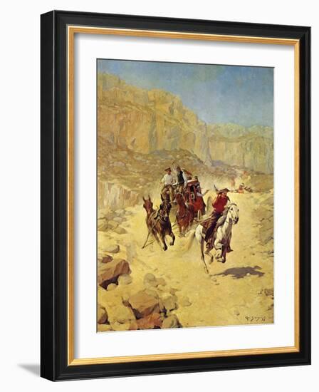 Saving the Mail-Charles Shreyvogel-Framed Art Print