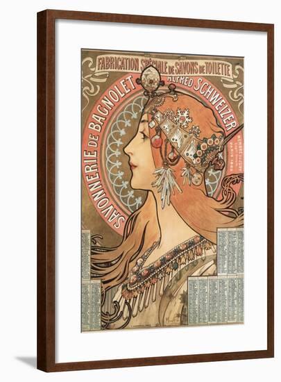 Savonnerie De Bagnolet Illustration by Alphonse Mucha-null-Framed Giclee Print