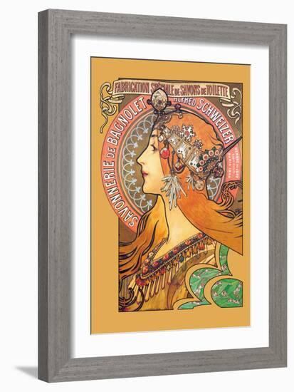 Savonnerie de Bagnolet-Alphonse Mucha-Framed Art Print