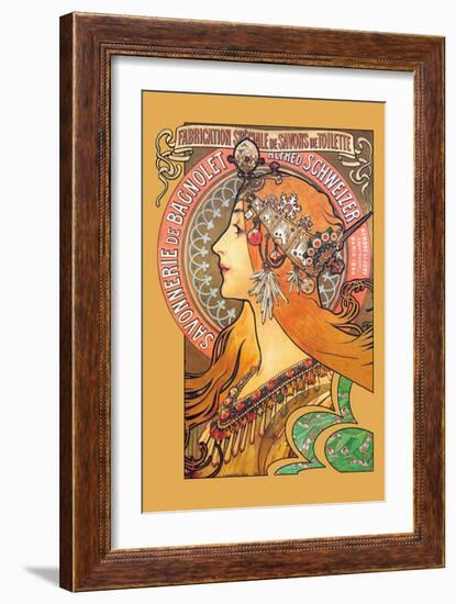 Savonnerie de Bagnolet-Alphonse Mucha-Framed Art Print