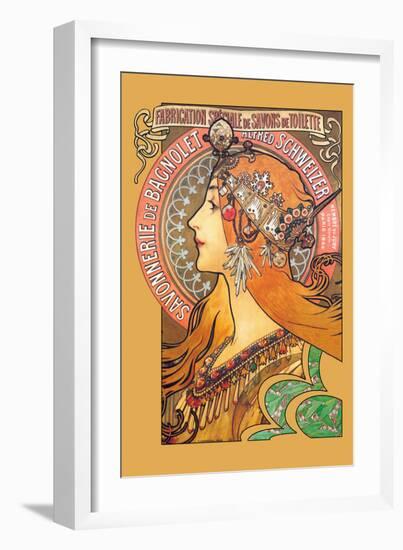 Savonnerie de Bagnolet-Alphonse Mucha-Framed Art Print