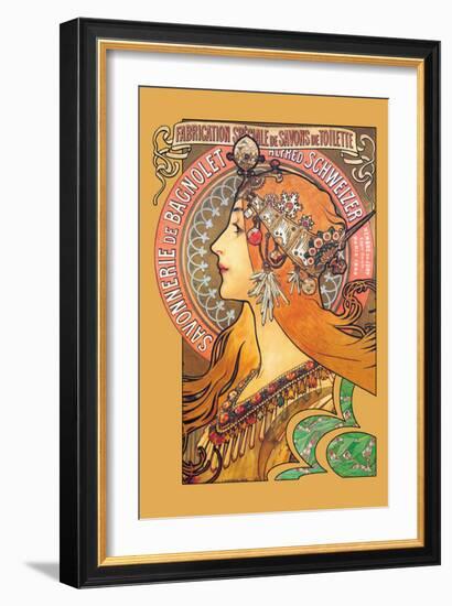 Savonnerie de Bagnolet-Alphonse Mucha-Framed Art Print