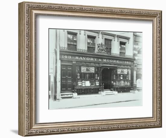 Savory and Moores Pharmacy, 143 New Bond Street, London, 1912-null-Framed Photographic Print