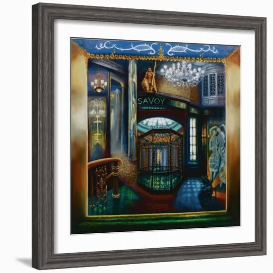 Savoy Hotel, Savoy Interior, Kaspar the Cat, 2010-Lee Campbell-Framed Giclee Print