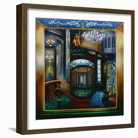 Savoy Hotel, Savoy Interior, Kaspar the Cat, 2010-Lee Campbell-Framed Giclee Print