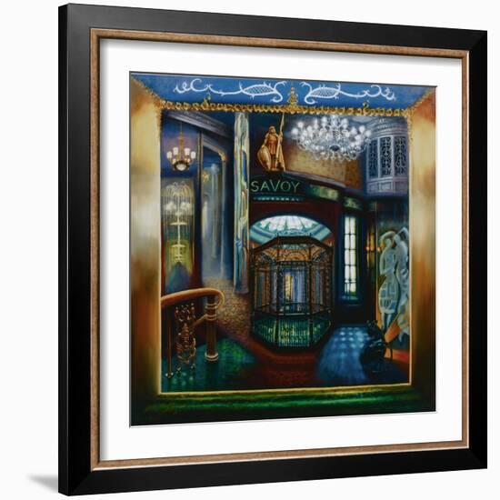 Savoy Hotel, Savoy Interior, Kaspar the Cat, 2010-Lee Campbell-Framed Giclee Print