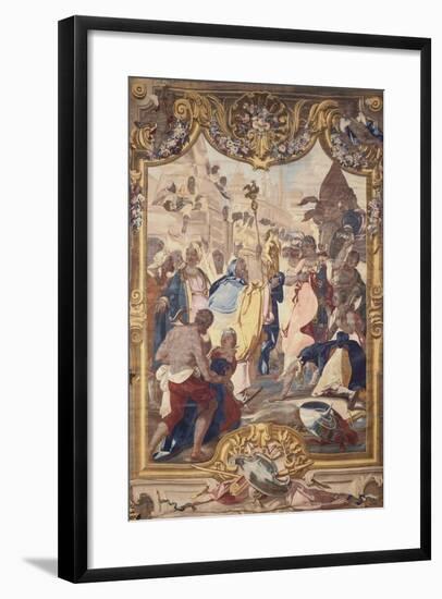 Savoy Manufacture Tapestry Featuring Caesar at the Walls of Alexandria-null-Framed Giclee Print