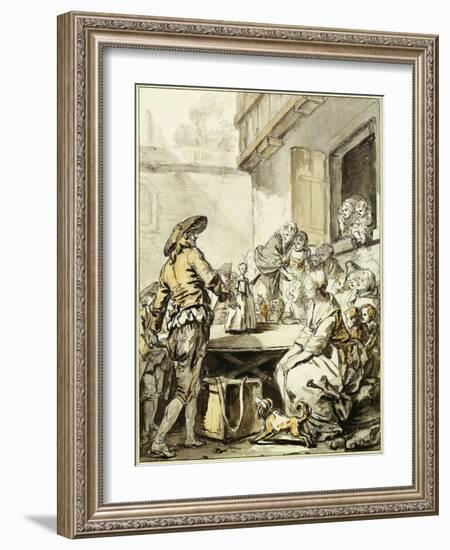 Savoyard with a Dancing Doll-Jean-Baptiste Greuze-Framed Giclee Print