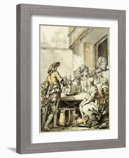 Savoyard with a Dancing Doll-Jean-Baptiste Greuze-Framed Giclee Print