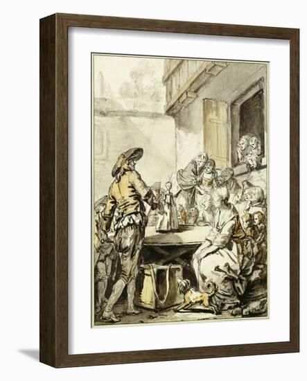 Savoyard with a Dancing Doll-Jean-Baptiste Greuze-Framed Giclee Print