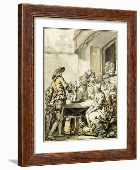 Savoyard with a Dancing Doll-Jean-Baptiste Greuze-Framed Giclee Print