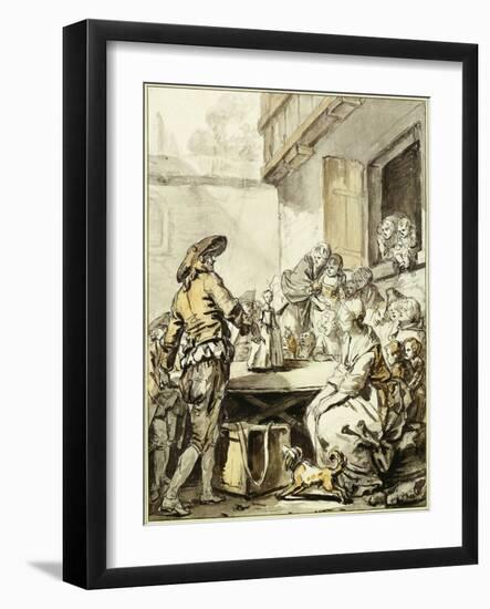 Savoyard with a Dancing Doll-Jean-Baptiste Greuze-Framed Giclee Print