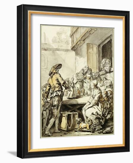 Savoyard with a Dancing Doll-Jean-Baptiste Greuze-Framed Giclee Print