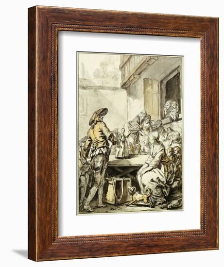 Savoyard with a Dancing Doll-Jean-Baptiste Greuze-Framed Giclee Print