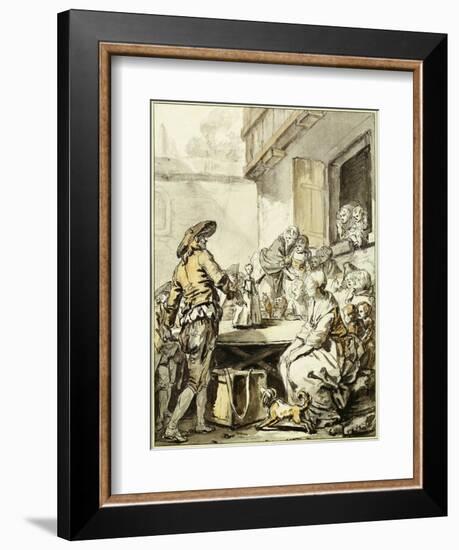 Savoyard with a Dancing Doll-Jean-Baptiste Greuze-Framed Giclee Print