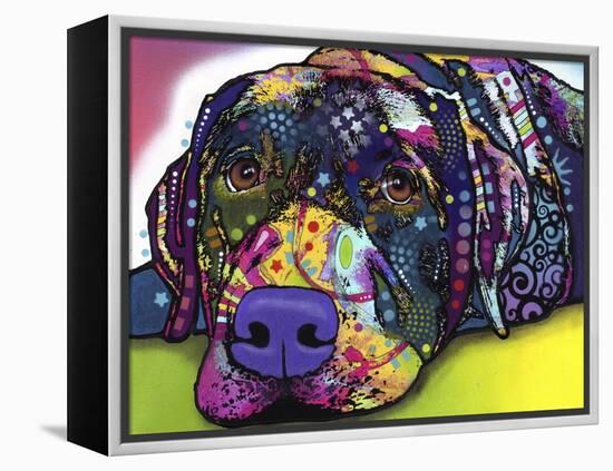 Savvy Labrador-Dean Russo-Framed Premier Image Canvas