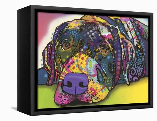 Savvy Labrador-Dean Russo-Framed Premier Image Canvas