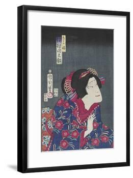 Sawamura Tanosuke as Princess Kiyo, February 1868-Toyohara Kunichika-Framed Giclee Print