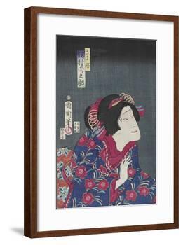 Sawamura Tanosuke as Princess Kiyo, February 1868-Toyohara Kunichika-Framed Giclee Print
