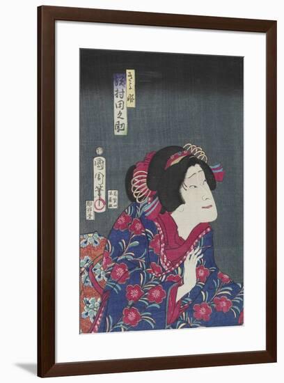 Sawamura Tanosuke as Princess Kiyo, February 1868-Toyohara Kunichika-Framed Giclee Print