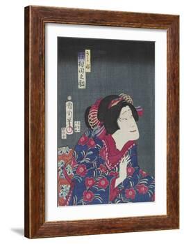 Sawamura Tanosuke as Princess Kiyo, February 1868-Toyohara Kunichika-Framed Giclee Print