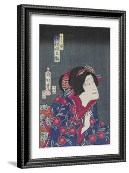 Sawamura Tanosuke as Princess Kiyo, February 1868-Toyohara Kunichika-Framed Giclee Print