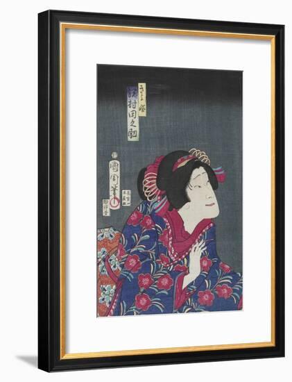 Sawamura Tanosuke as Princess Kiyo, February 1868-Toyohara Kunichika-Framed Giclee Print