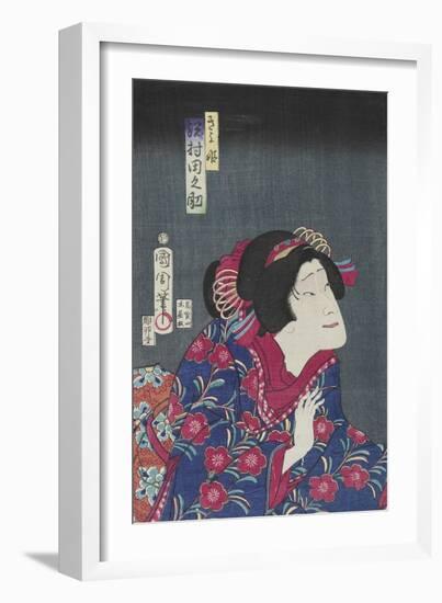 Sawamura Tanosuke as Princess Kiyo, February 1868-Toyohara Kunichika-Framed Giclee Print